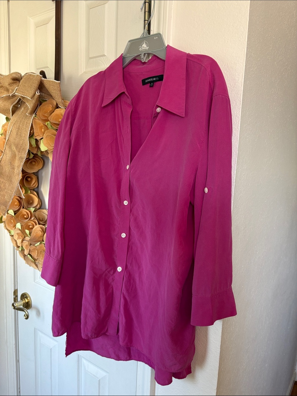Lafayette 148 New York Silk Long Sleeve Blouse